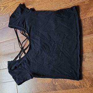 Charlotte Russe black crop top size small